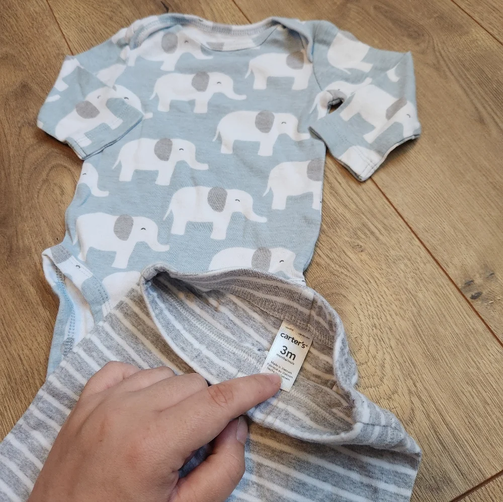 3 months boys elephant outfit